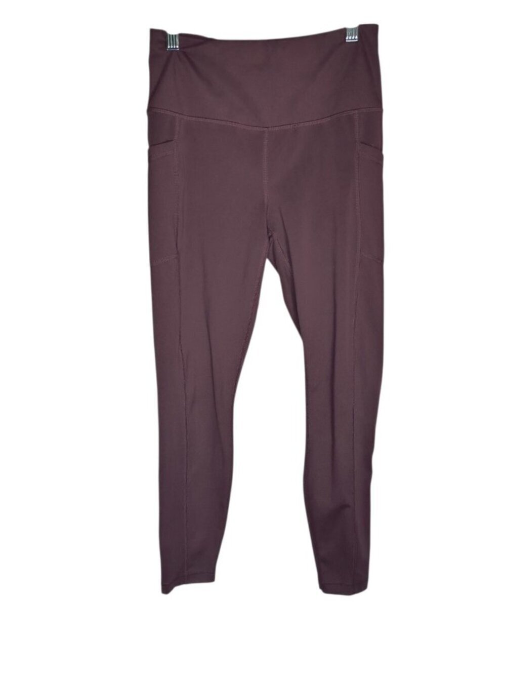 Yogalicious Lux Women’s Pockets Elastic Free Ankle Leggings Magenta Size Medium